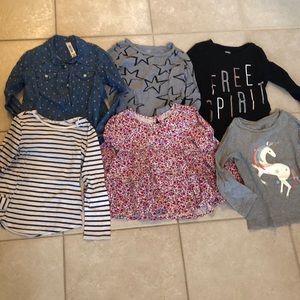 4T long sleeved shirts - Gap, Old Navy, Cherokee